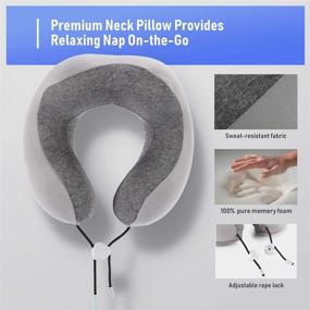 img 2 attached to 🌍 Phixnozar Memory Foam Travel Pillow – Neck Pillow for Airplane Travel – Comfort & Lightweight – Enhanced Support Design – Washable Cover – Essential Travel Accessory