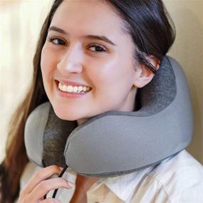 img 1 attached to 🌍 Phixnozar Memory Foam Travel Pillow – Neck Pillow for Airplane Travel – Comfort & Lightweight – Enhanced Support Design – Washable Cover – Essential Travel Accessory