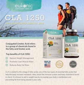 img 2 attached to Eukonic CLA 1250: Boost Weight Loss & Fat Burn with Natural Diet Pills, 100% Safflower Oil | Lose Weight Faster | Non-GMO | 3rd Party Tested