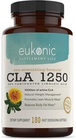 img 3 attached to Eukonic CLA 1250: Boost Weight Loss & Fat Burn with Natural Diet Pills, 100% Safflower Oil | Lose Weight Faster | Non-GMO | 3rd Party Tested