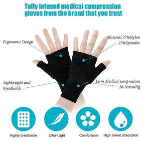 img 3 attached to 🖐️ Enhance Fingerless Compression Arthritis Fatigue Occupational Health & Safety Gear