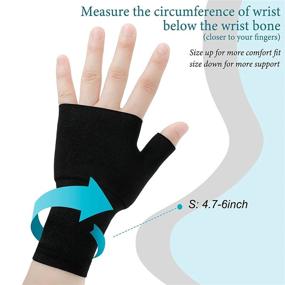 img 2 attached to 🖐️ Enhance Fingerless Compression Arthritis Fatigue Occupational Health & Safety Gear