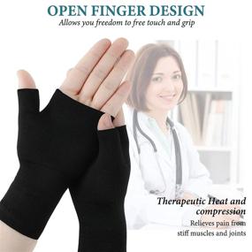 img 1 attached to 🖐️ Enhance Fingerless Compression Arthritis Fatigue Occupational Health & Safety Gear