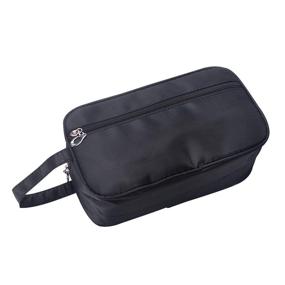 img 3 attached to iSuperb Classy Waterproof Portable Toiletry Bag: Perfect Travel Organizer for Men - 10x6x4inch (Black)