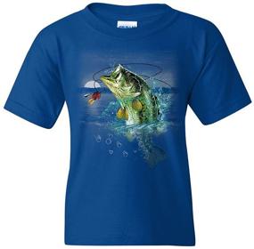 img 1 attached to 🎣 Kids Bass Fishing Youth T-Shirt: Perfect for Young Fishermen, Campers, and Anglers!