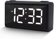 ⏰ boctop battery powered small digital alarm clock - dual alarms, usb charger, led display, adjustable volume & dimmer - ideal for bedroom, bedside, and travel logo