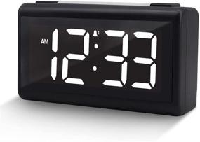 img 4 attached to ⏰ BOCTOP Battery Powered Small Digital Alarm Clock - Dual Alarms, USB Charger, LED Display, Adjustable Volume & Dimmer - Ideal for Bedroom, Bedside, and Travel