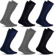 mens compression socks 6 pack graduated logo