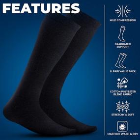 img 3 attached to Mens Compression Socks 6 Pack Graduated