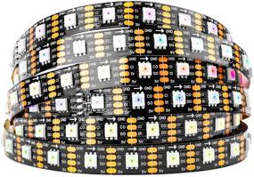 img 4 attached to 💡 BTF-LIGHTING SK9822: Individually Addressable 16.5ft 5m 60 Pixel/m LED Strip - 300LEDs DC5V Non-Waterproof