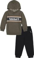 👕 timberland boys' clothing sets: stylish hooded pullover pants for active play logo