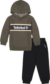 img 1 attached to 👕 Timberland Boys' Clothing Sets: Stylish Hooded Pullover Pants for Active Play