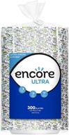 🍽️ encore ultra paper plates 6.87 inch, 2 packs (300 ct each) 600 count logo