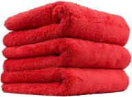 🎉 red ultra plush edgeless microfiber towel by chemical guys: the ultimate happy ending logo