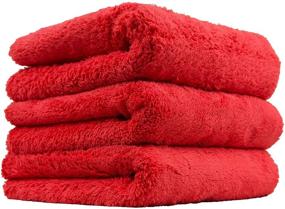 img 4 attached to 🎉 Red Ultra Plush Edgeless Microfiber Towel by Chemical Guys: The Ultimate Happy Ending