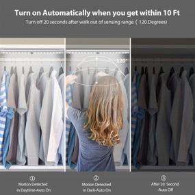 img 1 attached to 💡 USB перезаряжаемый датчик движения свет в шкафу - OxyLED 36 светодиодный беспроводной подсветка под навесные шкафы, настенный беспроводной датчик движения для гардеробной, кухни, коридора