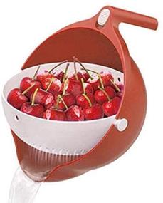 img 3 attached to Efficient DLD Multifunctional Kitchen Cutting Board Storage Container: Red Plastic Strainer, Drain Basket, and Vegetable Washing Basin