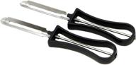 🔪 chef craft classic stainless steel blade vegetable peeler set - 2 pack, 6.25 inch, black: efficient peeling for your kitchen logo