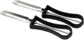 img 2 attached to 🔪 Chef Craft Classic Stainless Steel Blade Vegetable Peeler Set - 2 Pack, 6.25 Inch, Black: Efficient Peeling for Your Kitchen