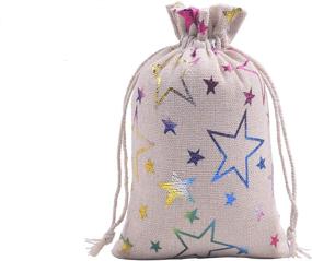 img 2 attached to VIAMTO 30pcs 4.0''x5.6'' Assorted Cotton Drawstring Gift Bags - Perfect for Christmas, Jewelry, Wedding Favors, Party Giveaways and Birthdays