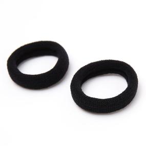 img 1 attached to Miuance Baby Kids Girls Small Size Hair Ties: 120 PCS of No-Damage 👧 ouchless Hair Elastics, Ponytail Holders, and Crease-Free Rubber Bands for Tiny Hair in Black