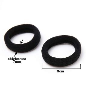img 3 attached to Miuance Baby Kids Girls Small Size Hair Ties: 120 PCS of No-Damage 👧 ouchless Hair Elastics, Ponytail Holders, and Crease-Free Rubber Bands for Tiny Hair in Black