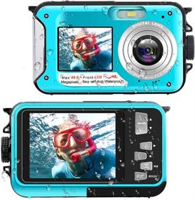 img 4 attached to 📷 Underwater Camera DV806 - Full HD 2.7K 48 MP Video Recorder - Waterproof Digital Camera with Dual Screens - 16X Digital Zoom - Selfie Feature - Flashlight - Ideal for Snorkeling