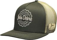 john deere ncaa men's logo mesh back core base cap logo