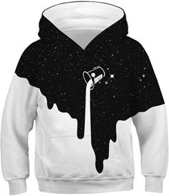 img 4 attached to FLYCHEN Fashion Printed Sweatshirt Pullover Boys' Clothing and Fashion Hoodies & Sweatshirts