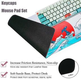 img 3 attached to Коралловое море Настраиваемый набор клавиш и игровой коврик для мыши - Улучшенный комплект клавиш сублимации красителя и большой комплект клавиатурного коврика (27,6''x11,8'') для игрока на ПК Windows - Идеально подходит для SEO
