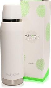 img 4 attached to 🔥 Kalmateh Thermos - Double Wall Vacuum Insulated Stainless Steel Thermos (760ml) with Accurate Pouring & Optimal Heat Retention - Ideal for Yerba Mate, Coffee, Tea, and Camping - White