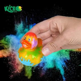 img 2 attached to 🦆 Kicko Splat Pattern Assorted Rubber Ducks - 2 Inches - for Kids, Sensory Play, Stress Relief, Novelty, Stocking Stuffers, Classroom Prizes, Decorations, Supplies, Holidays, Pinata Fillers
