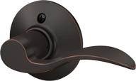 🔑 schlage f170acc716rh accent right handed lever: aged bronze - sleek and functional design логотип