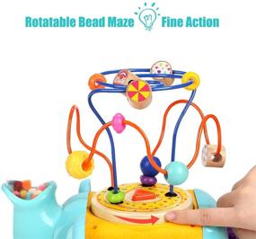 img 1 attached to 🧩 TOP BRIGHT Activity Cube Toy - Bead Maze for 1-2 Year Old Toddler Boy and Girl Gifts