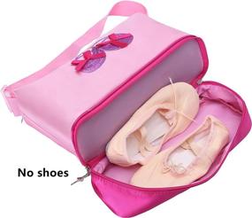 img 1 attached to 🩰 DANSHOW Girls Professional Dance Ballet Shoe Toe Bags: A Convenient Solution with Double-Deck Space and Adjustable Straps