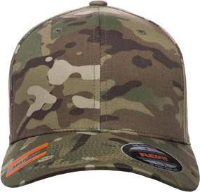 img 1 attached to 🧢 Officially Licensed Flexfit Multi-Cam Baseball Cap - 6 Panel, 2 Patterns: Black Camo or Green Camo