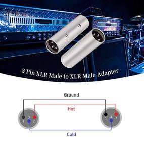 img 2 attached to 🔌 TISINO адаптер 3-контактный XLR-разъем мужской к мужскому - 2 шт: высококачественный и универсальный аудио-разъем