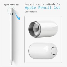 img 1 attached to 💡 MJKOR Magnetic Replacement Cap Charger and Tips for Apple Pencil 1st Generation - Cap Holder and Adapter Tether Included