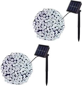 img 4 attached to 🌞 Baimo 2 Pack 33ft Solar String Lights: 100 LED 8 Modes Waterproof Fairy Lights for Garden, Tree, Yard, Christmas, Wedding, Party Outdoor Indoor (Cool White) – Ultimate Lighting Solution!