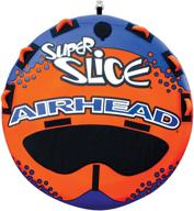 🍊 airhead super slice: top-rated 1-3 rider towable tube for boating - orange, three person logo