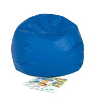 🪑 children's factory cf610-001: versatile blue bean bag chairs for kids- perfect seating in playrooms, daycares, and classrooms logo