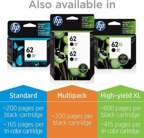 img 1 attached to HP 62 Ink Cartridges with Assorted Photo Paper for HP ENVY and OfficeJet Series (Black, Tri-color) - Compatible with ENVY 5500, 5600, 7600 and OfficeJet 200, 250, 258, 5700, 8040 - C2P04AN C2P06AN