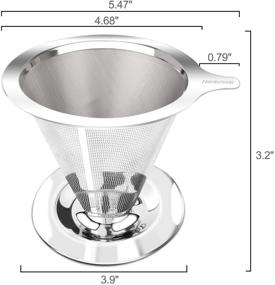 img 1 attached to ☕ Hanlomele Pour Over Coffee Dripper: Paperless Reusable Filter for Single Cup Brewing