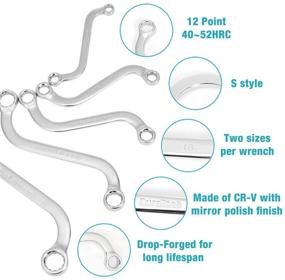 img 2 attached to 🔧 Набор гаечных ключей DURATECH 5 штук в метрической системе S-стиль - от 10 мм до 19 мм, 12 граней, хром-ванадиевая сталь - включает органайзер для инструментов из ЭВА пены