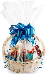 img 4 attached to 10-Pack of Large Cello/Cellophane Bags for Gift Baskets - 30x40 Inches Clear OPP Plastic Wrap