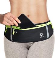 🏃 adjustable running waist pack bag in black - fanny pack for women and men with phone holder logo