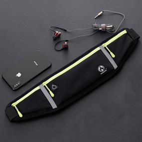 img 2 attached to 🏃 Adjustable Running Waist Pack Bag in Black - Fanny Pack for Women and Men with Phone Holder