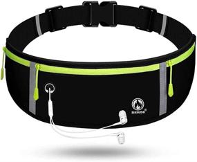 img 3 attached to 🏃 Adjustable Running Waist Pack Bag in Black - Fanny Pack for Women and Men with Phone Holder