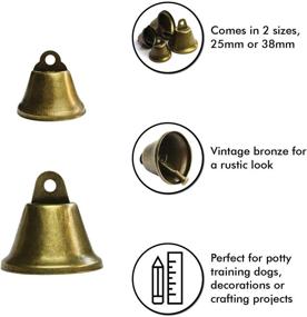 img 3 attached to 🔔 50 Pieces of Vintage Bronze Jingle Bells Craft Bells 1 Inch / 25mm for Christmas Decoration, Holiday Bells