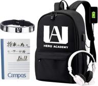 academia luminous backpack charging notebook backpacks logo